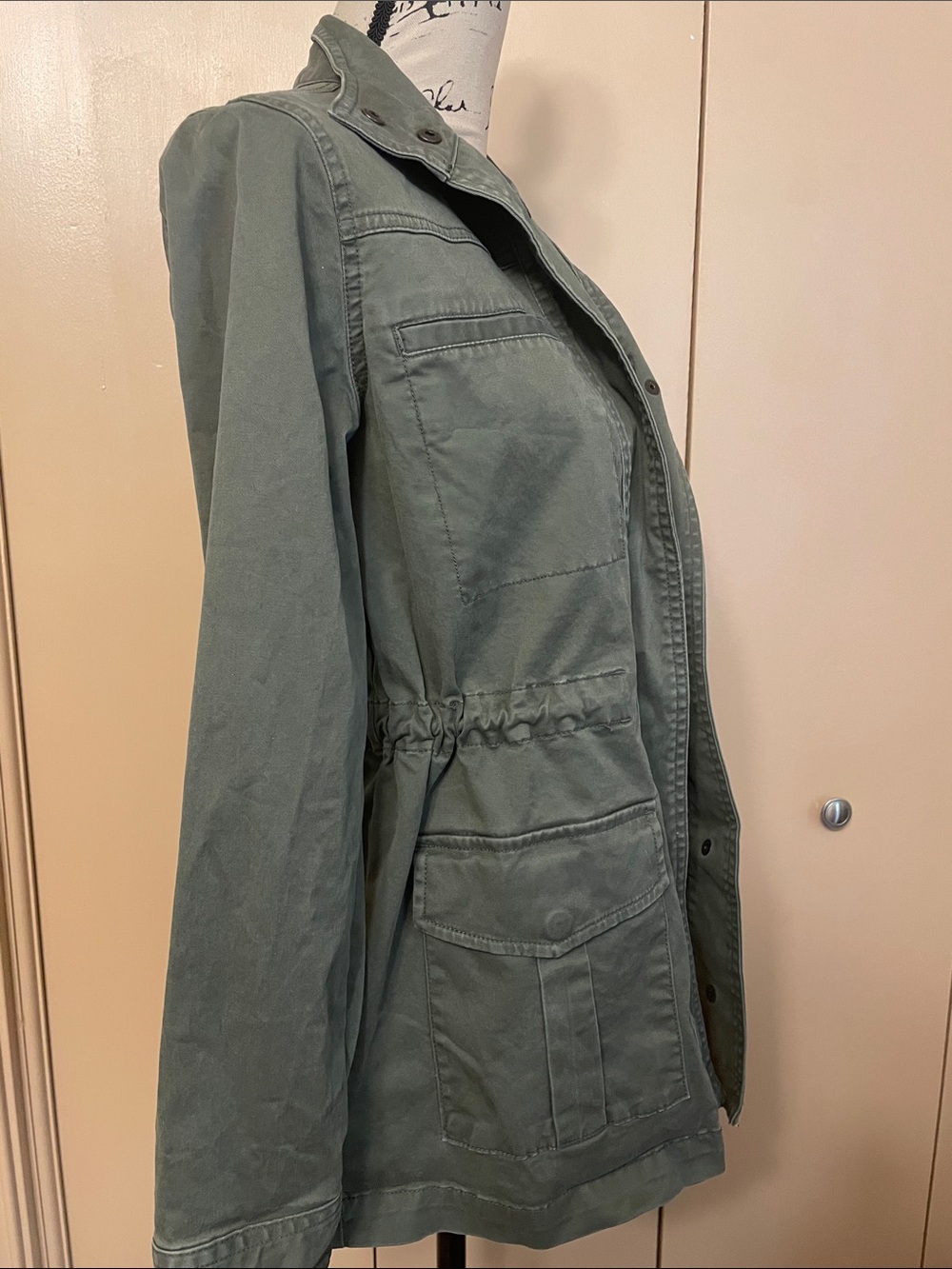 Universal Thread Olive Utility Jacket with Front Pockets - Picture 3 of 10